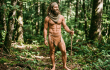 AI image of a hippie man shirtless in the forest